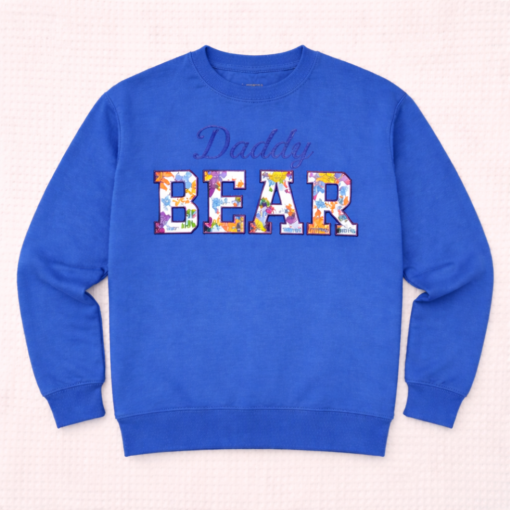 It's A Bear Thing DADDY BEAR Embroidered Lightweight Bamboo Spandex Adult Sweatshirt