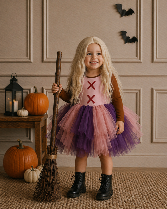 Sarah Bamboo Long Sleeve Tulle Dress