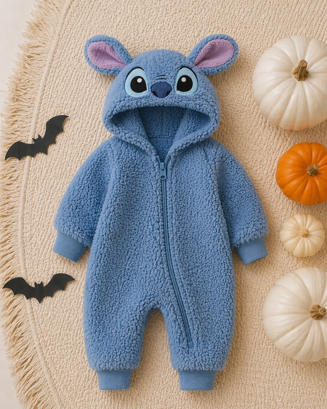 Lilo & Stitch Sherpa Plush Bamboo Lined Hooded Zippy