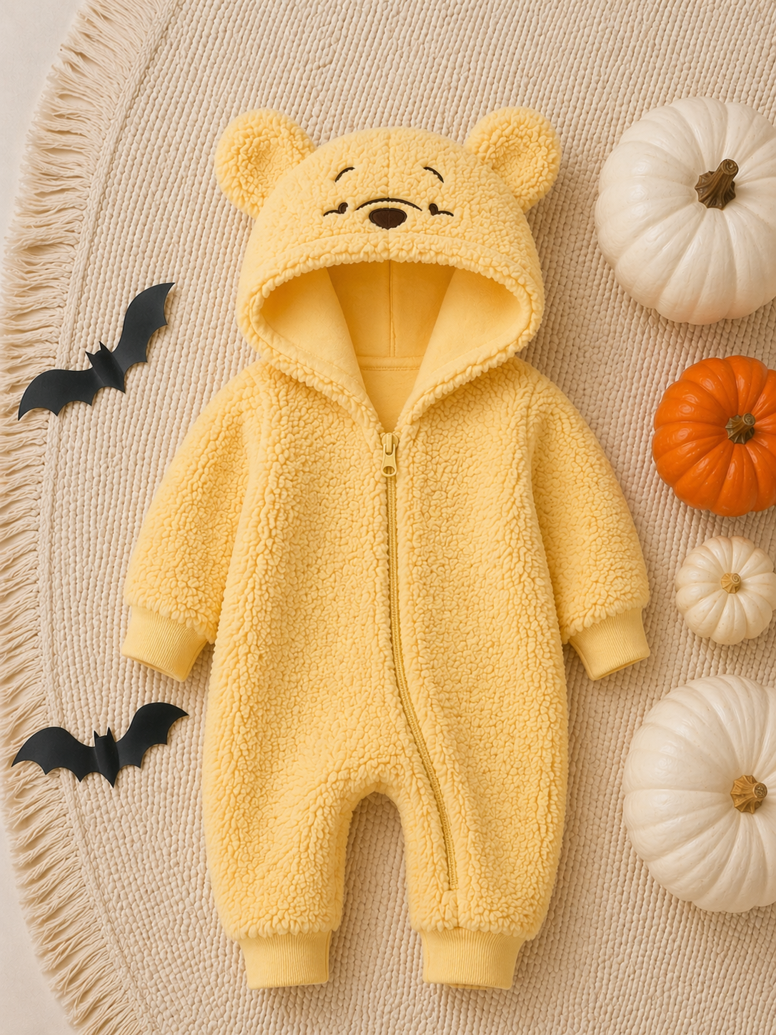 Pooh Sherpa Plush Bamboo Lined Hooded Zippy