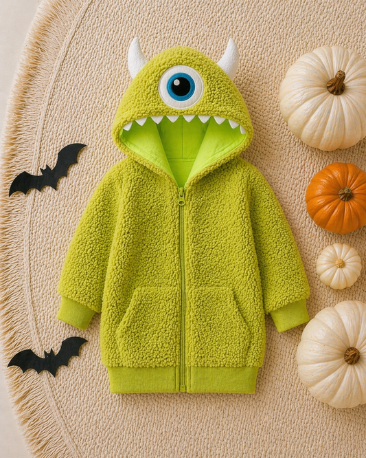 Monster MIke Hooded Sherpa Plush Bamboo Lined Zip Up Jacket