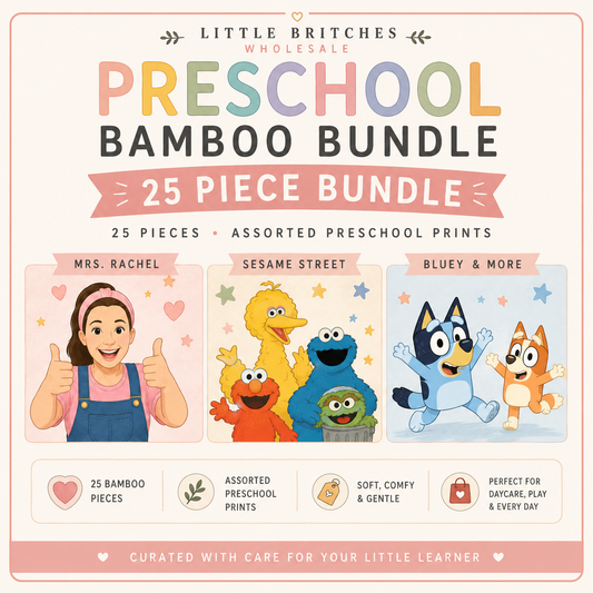 25 Piece Reseller Bundles PRE-SCHOOL Prints ONLY  - Children's Items - Pre-School prints could include Blippi, Sesame etc.