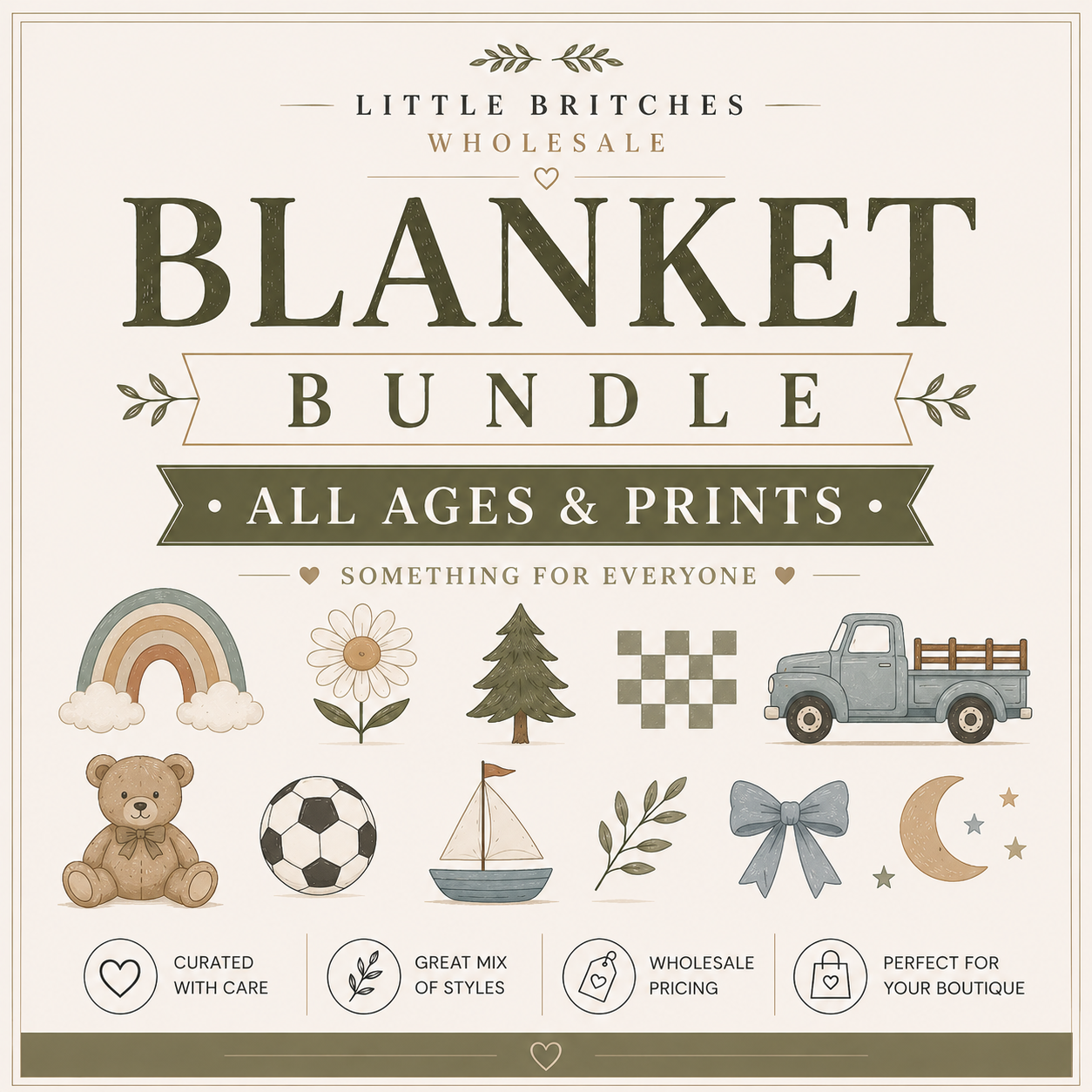 Bamboo Blanket Bundle | 10 Piece Wholesale Assortment