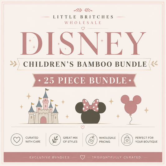 Disney Theme Children's Bamboo Bundle | 25 Piece Wholesale Assortment