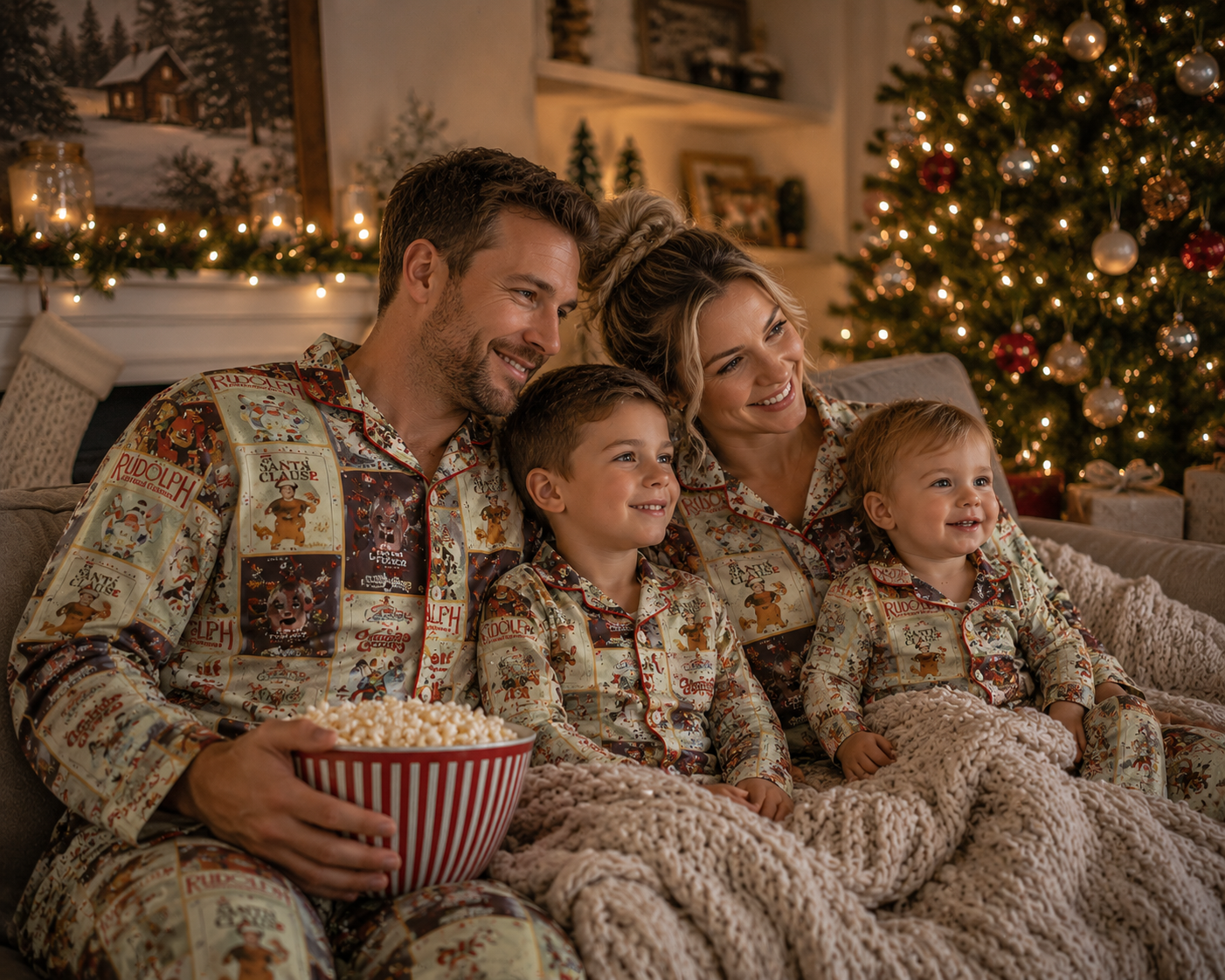 Christmas Classics Bamboo Long Sleeve & Pants Two Piece Lounge Set