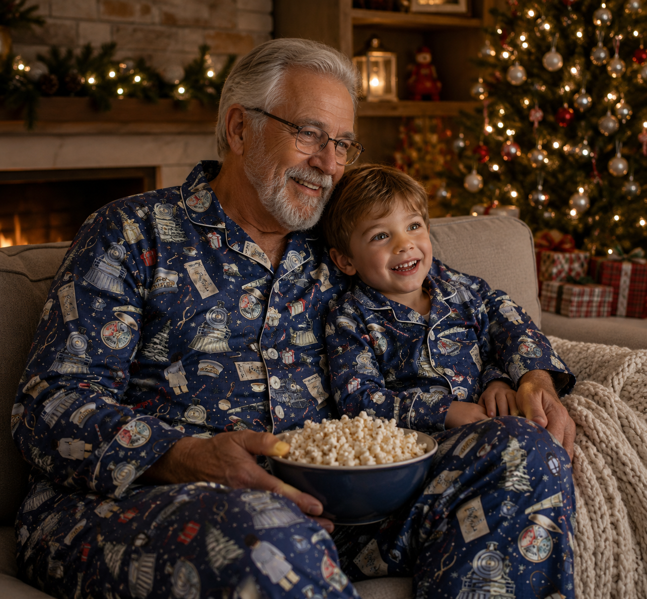All Aboard! Bamboo Long Sleeve & Pants Two Piece Lounge Set