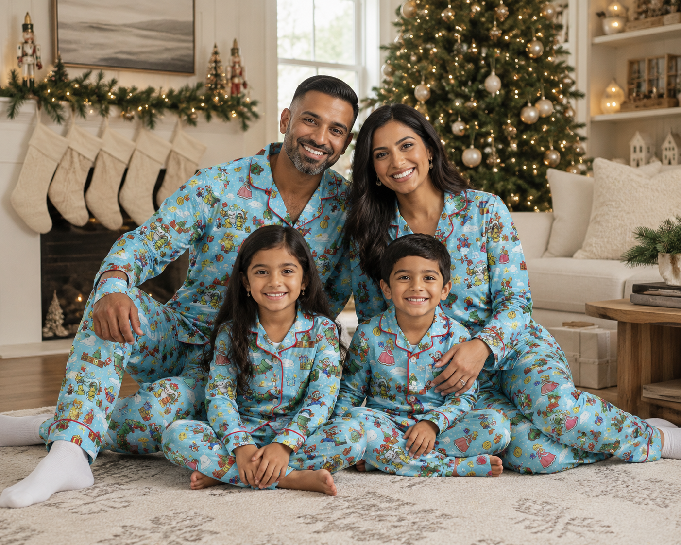 Mario's Christmas Carol Bamboo Long Sleeve & Pants Two Piece Lounge Set