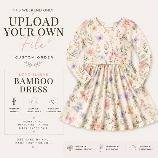 Upload Your Own File | CUSTOM BAMBOO | Bamboo Long Sleeve Dress