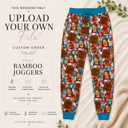 Upload Your Own File | CUSTOM BAMBOO | Bamboo Adult Jogger Style Pants