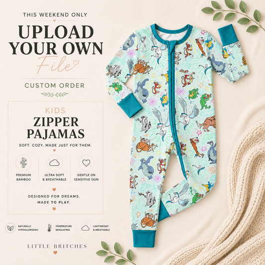 Upload Your Own File | CUSTOM BAMBOO | Bamboo Zippy Pajamas