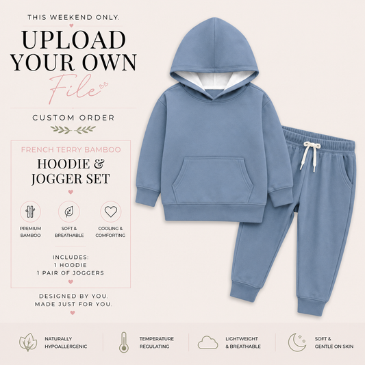Upload Your Own File | CUSTOM BAMBOO | French Terry Bamboo Hoodie & Jogger Set