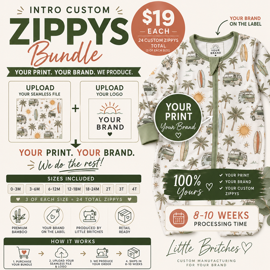 Intro Custom Bamboo Zippy Bundle | Your Print + Your Brand | White Label Manufacturing ⭐