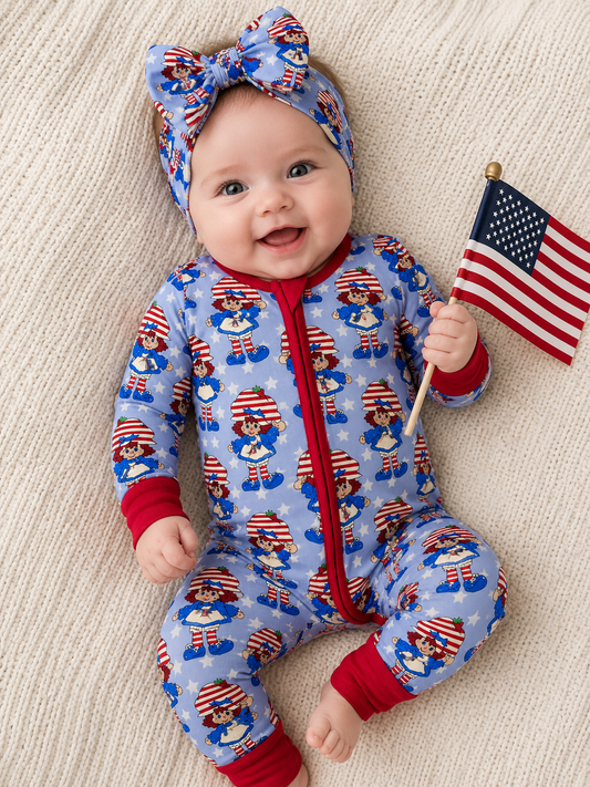 Berry Sweet Americana Bamboo Zippy