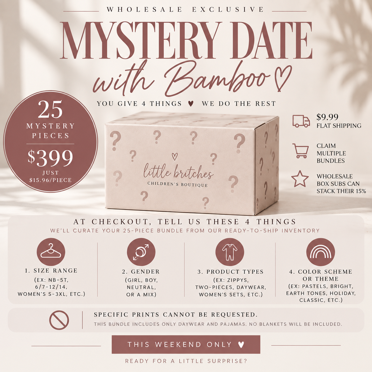 Mystery Date With Bamboo 💕  25 Mystery Pieces | THIS WEEKEND ONLY