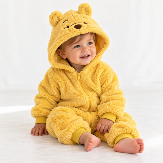 Pooh Sherpa Plush Bamboo Lined Hooded Zippy