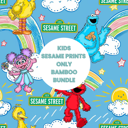 25 Piece Reseller Bamboo Bundles Sesame Street Prints ONLY  - Children's Items
