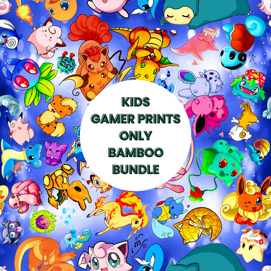 25 Piece Reseller Bamboo Bundles GAMER BUNDLE Prints ONLY  - Children's Items - Could include Minecraft, Mario etc.