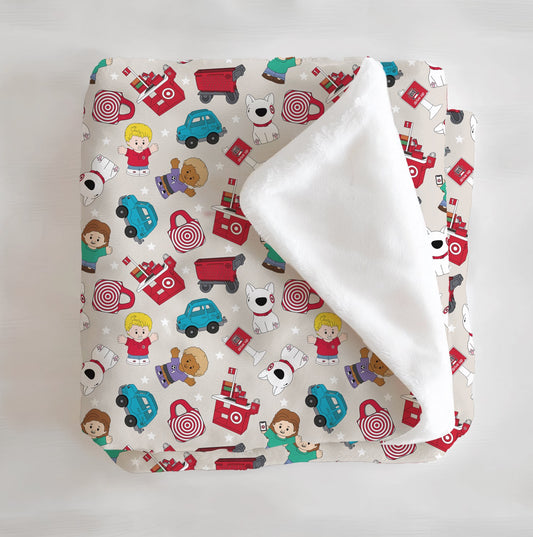 Shopping Spree Tiny People Minky Blanket