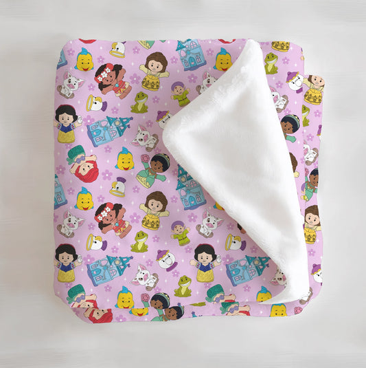 Purple Princess Tiny People Minky Blanket