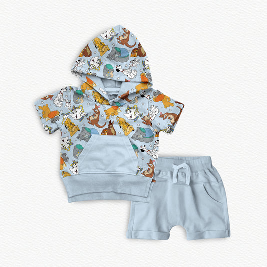 Mom Is My Hero Bamboo Hooded Tee & Jogger Shorts Set
