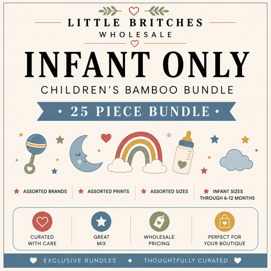 Infant Sizes Only Bundle | 25 Piece Wholesale Assortment | Up to 6-12 Months