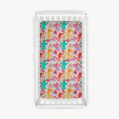 Sunny Florals Bamboo Crib Sheet