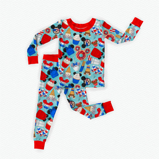 Liberty Bites Bamboo Long Sleeve Two Piece Pajama Set