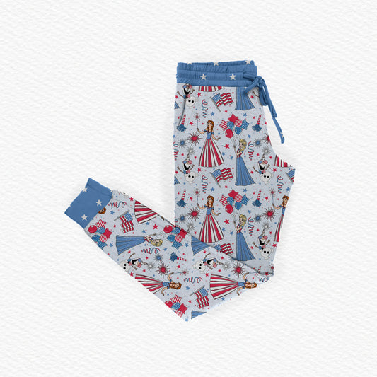Happy Snowman Bamboo Adult Jogger Style Pants