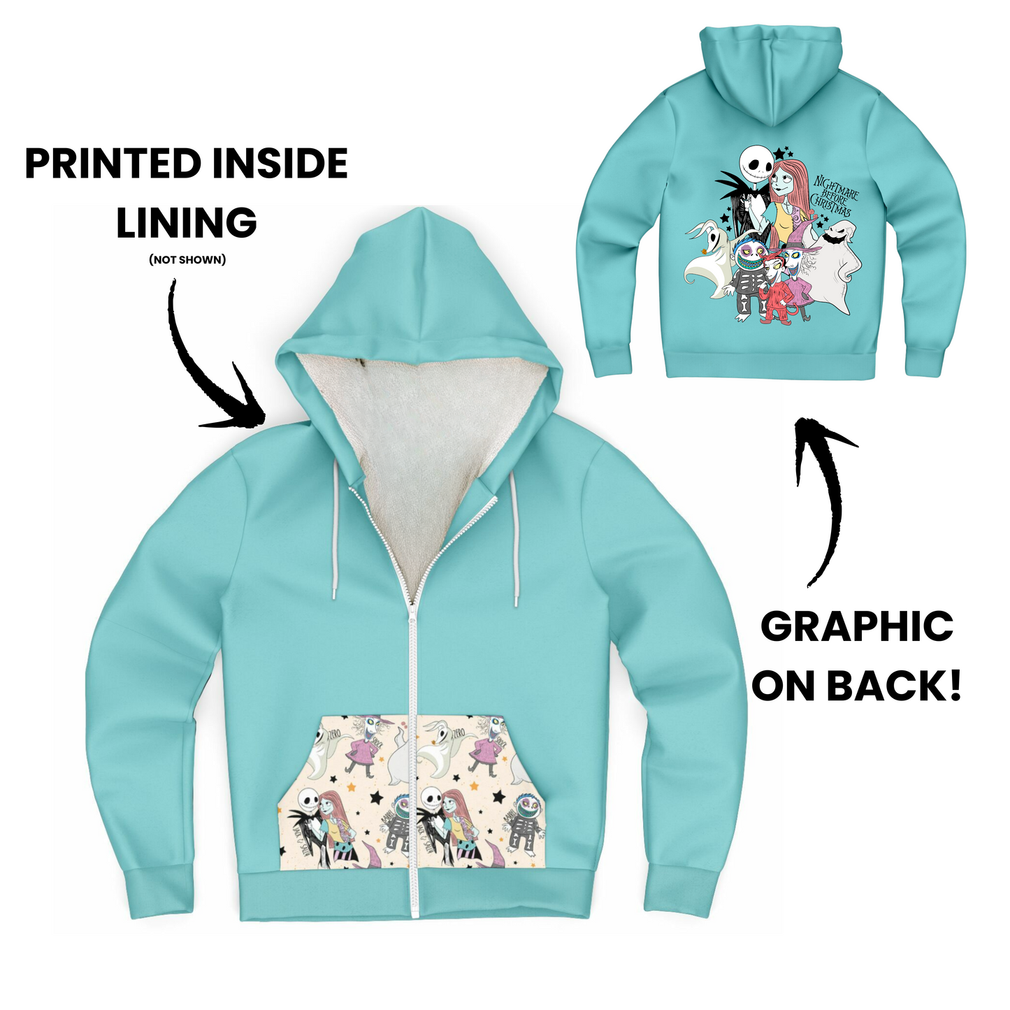 This Is Halloween! ADULT Bamboo Zip Up Jacket