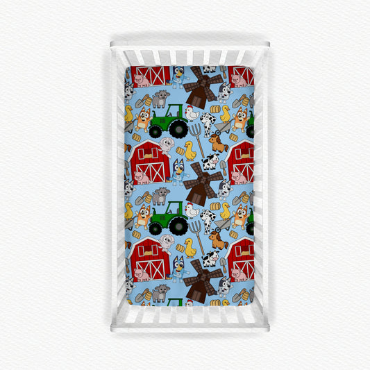 B-I-N-G-O Was His Name-o Bamboo Crib Sheet