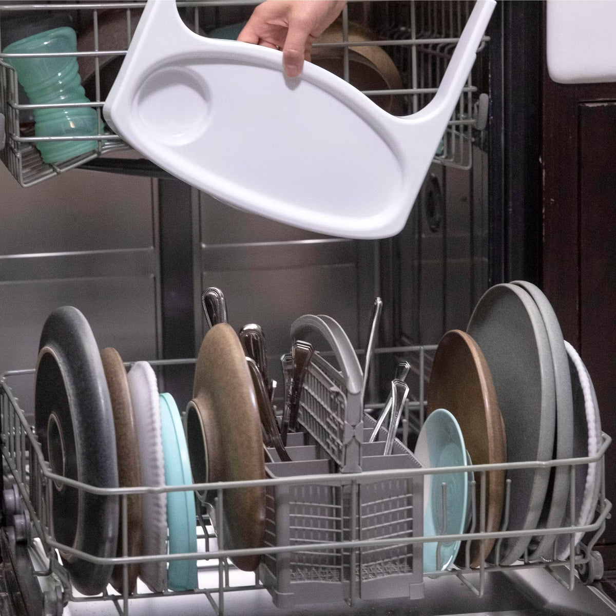 Ingenuity Baby Base 2-in-1 Booster Feeding and Floor Seat with Self-Storing Tray