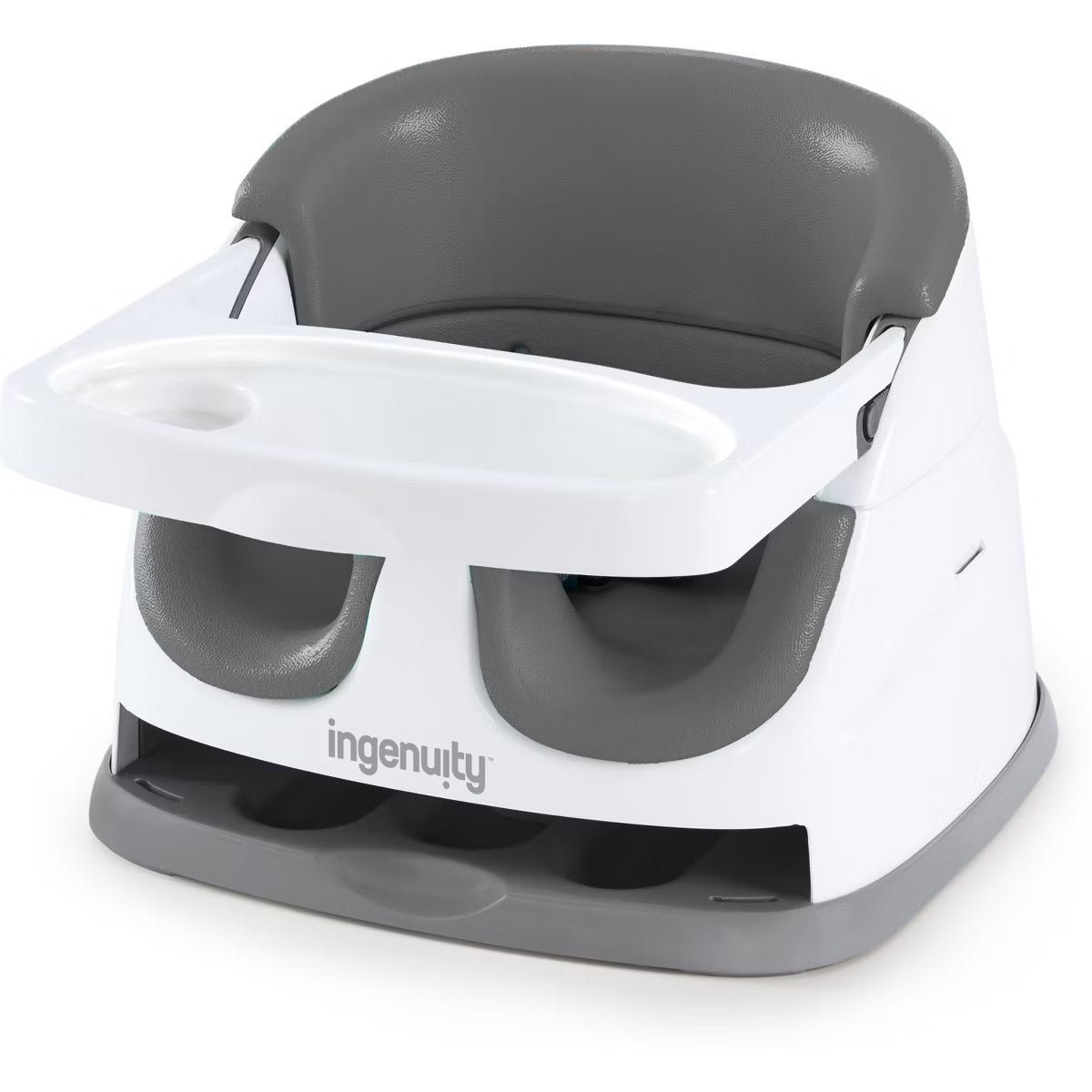 Ingenuity Baby Base 2-in-1 Booster Feeding and Floor Seat with Self-Storing Tray