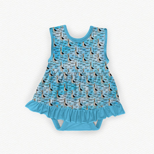 DAD! DAD! DAD! Bamboo Tank Ruffle Dress Bodysuit