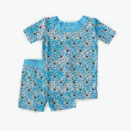 DAD! DAD! DAD!  Bamboo Short Sleeve Shorts Two Piece Pajama Set