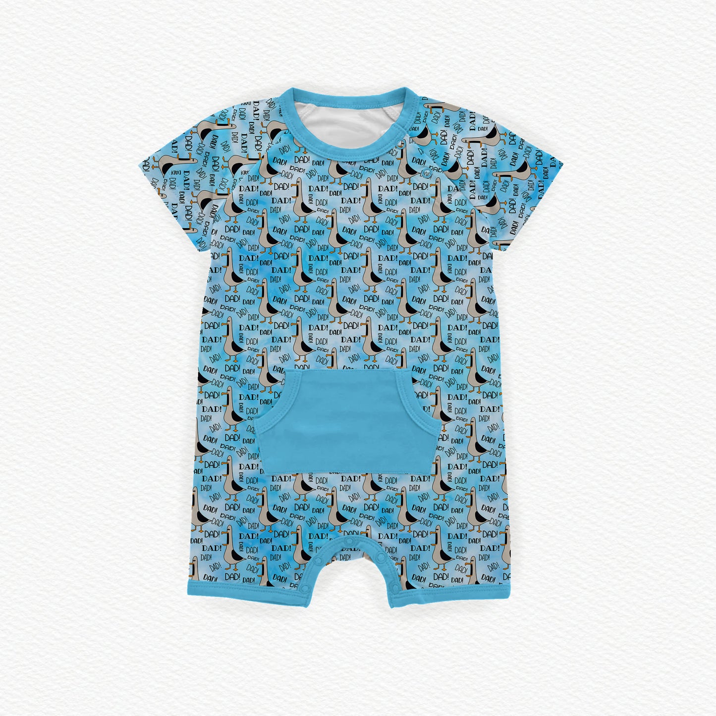 DAD! DAD! DAD! Bamboo Snap Pocket Romper