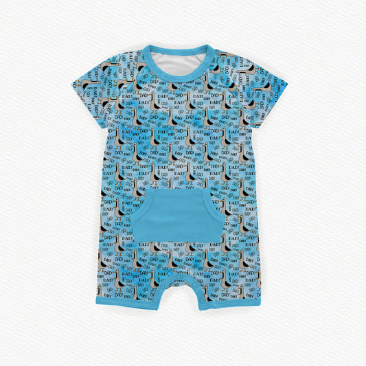 DAD! DAD! DAD! Bamboo Snap Pocket Romper