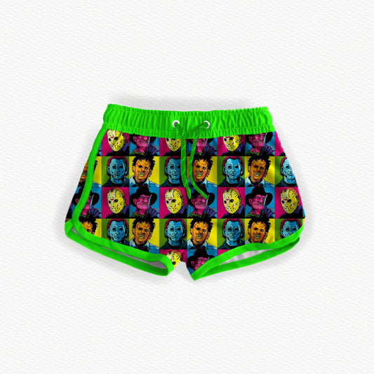 Pop Art Killa's Safe Swim Trunks - NEON GREEN (Highest visibility in lakes & dark water)