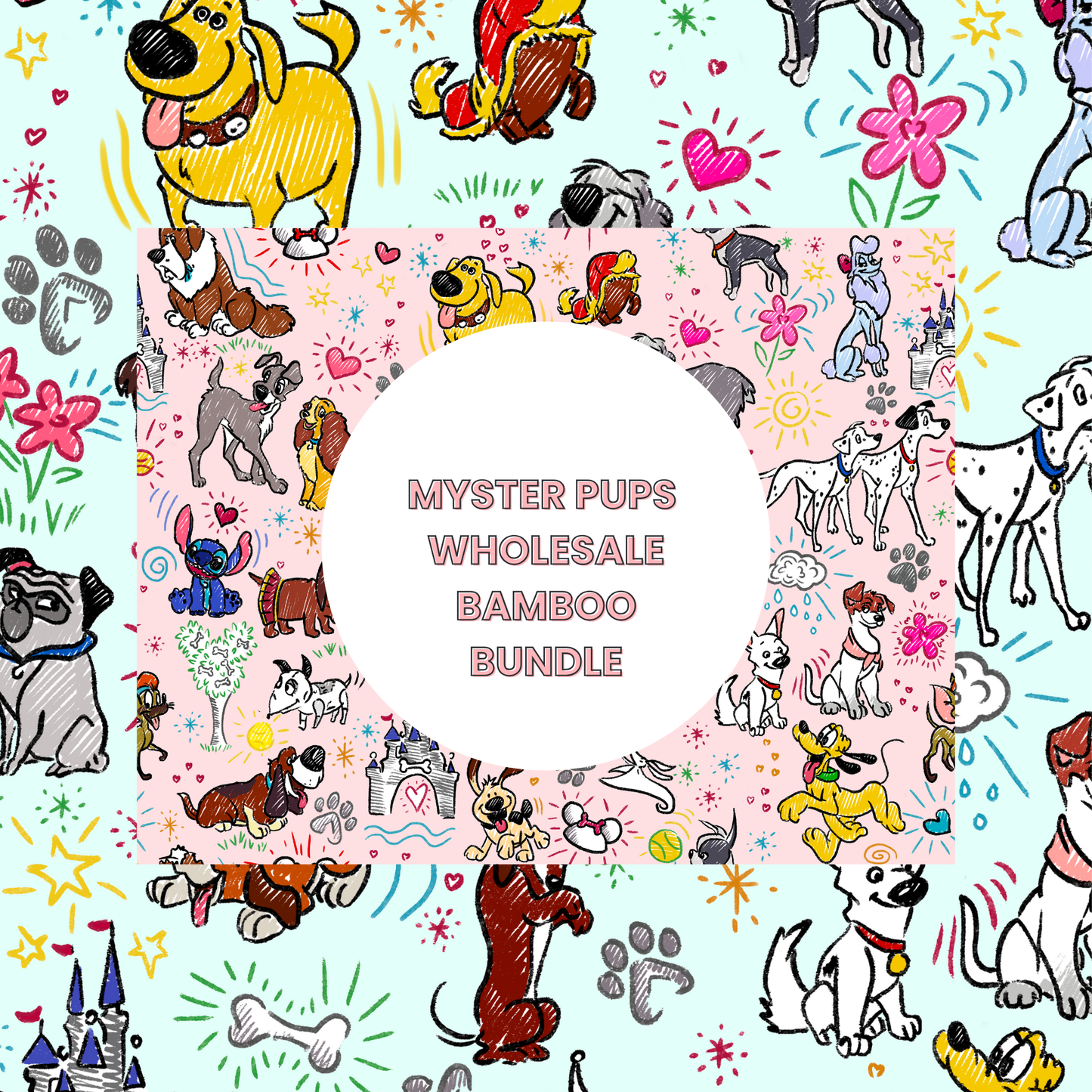 50 Piece Reseller Bundles ALL PINK AND BLUE PUPS SSR  - Children's Items 45 Clothing Items & 5 Accessories