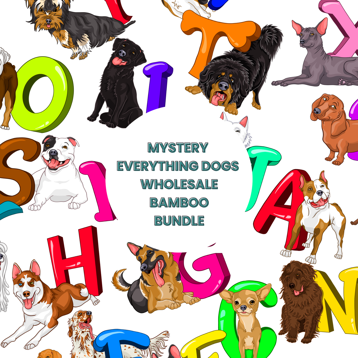 Reseller Bamboo Bundles ALL ASSORTED DOG PRINTS - Children's Items