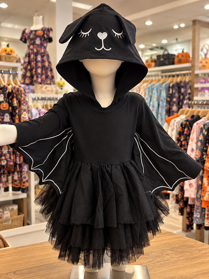 Bat WEBBED Bamboo Long Sleeve Tulle Dress