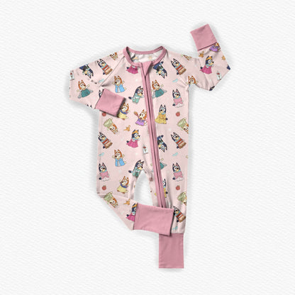 Happily Ever Heeler Bamboo Zippy Pajamas