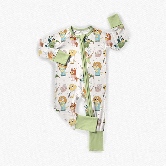Heelers In Neverland Bamboo Zippy Pajamas