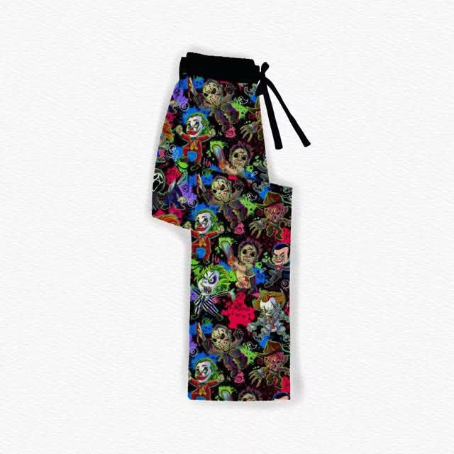 Scary Toons Bamboo Adult Straight Leg Style Pants