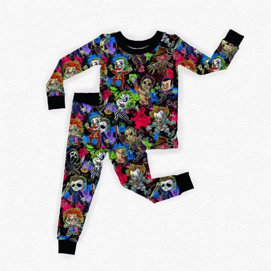 Scary Toons Bamboo Long Sleeve Two Piece Pajama Set