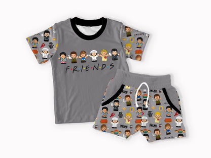 "PIVOT!" Tiny People Bamboo T-shirt & Shorts Set