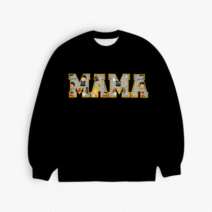 "PIVOT!" Tiny People MAMA Embroidered French Terry Bamboo Adult Sweatshirt