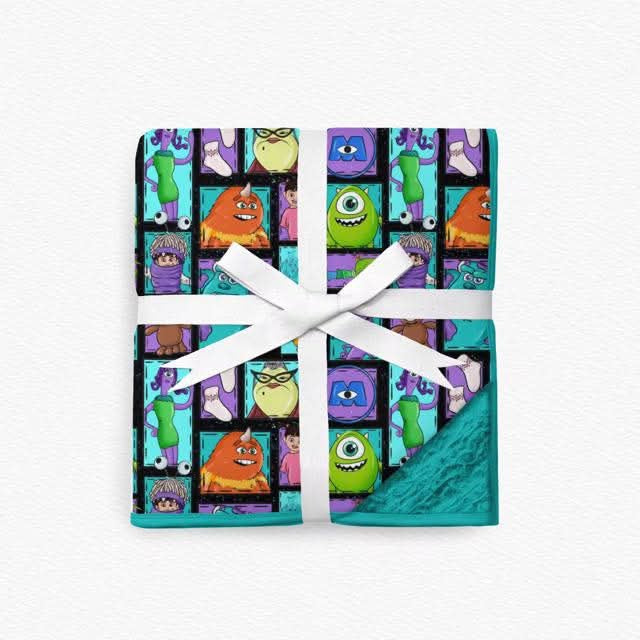 Scare Team! Patchwork Fur Backed Bamboo Blanket
