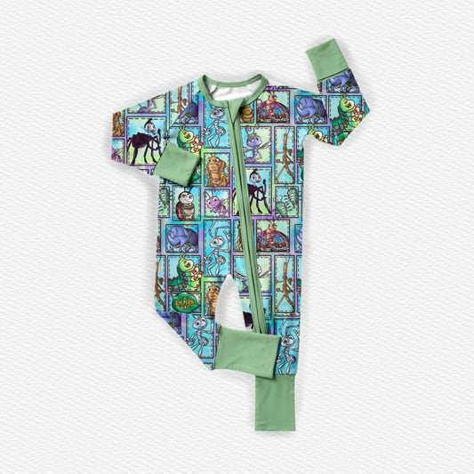 Bugs! Patchwork Bamboo Zippy Pajamas