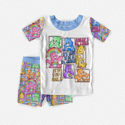 Care Bears Patchwork Bamboo Short Sleeve Two Piece Pajama Set