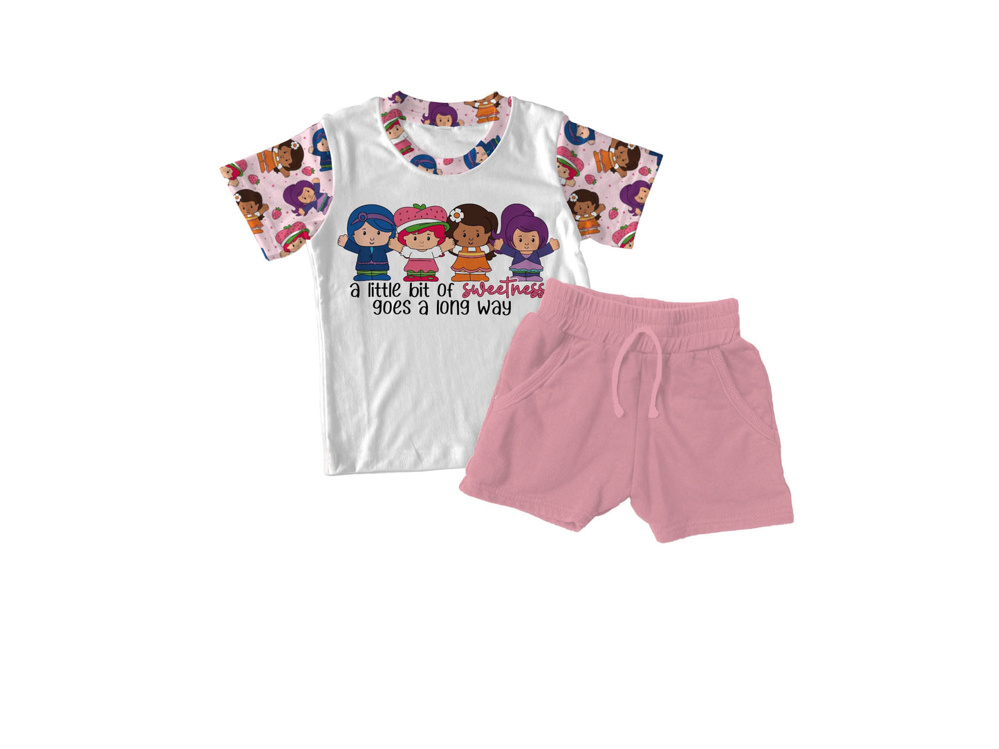 Shortcake Tiny People Bamboo T-shirt & Shorts Set